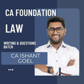 CA Foundation Law | Writing & Questions Batch by CA Ishant Goel | For Jan 26 Exams